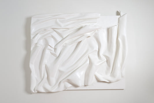 minimalistic wall sculpture- off white color, large wall art